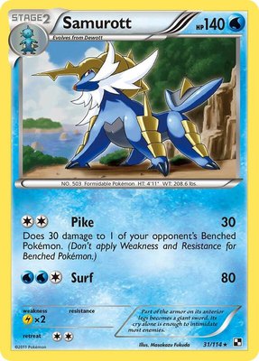 Samurott (31), Black and White