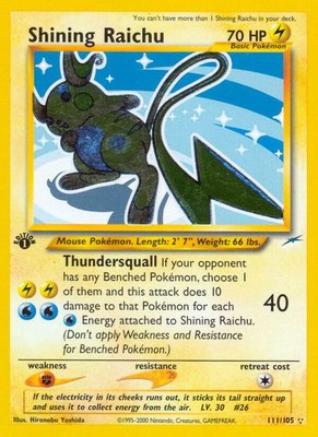 Shining Raichu, Neo Destiny