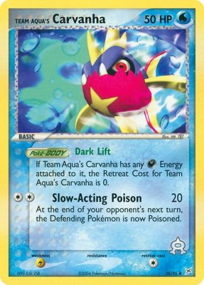 Team Aqua's Carvanha, EX Team Magma vs Team Aqua