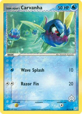 Team Aqua's Carvanha, EX Team Magma vs Team Aqua