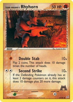 Team Magma's Rhyhorn, EX Team Magma vs Team Aqua