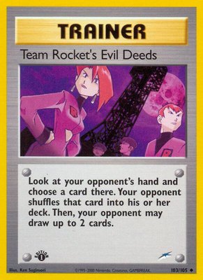 Team Rocket's Evil Deeds, Neo Destiny