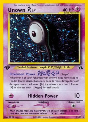 Unown [A] (14), Neo Discovery