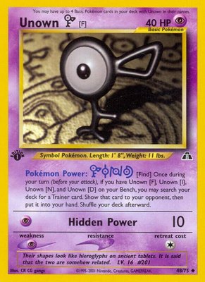 Unown [F], Neo Discovery