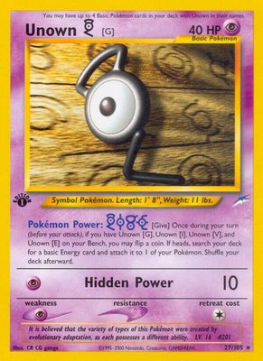 Unown [G], Neo Destiny