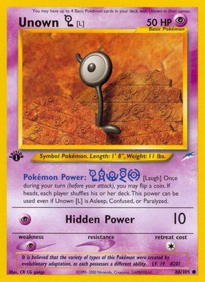 Unown [L], Neo Destiny
