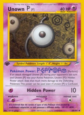 Unown [P], Neo Destiny