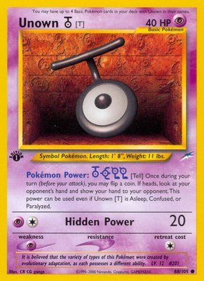 Unown [T], Neo Destiny