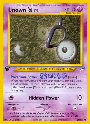 Unown [V], Neo Destiny