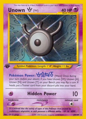 Unown [W], Neo Destiny