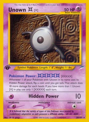 Unown [X], Neo Destiny