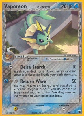 Vaporeon (Delta Species), EX Delta Species
