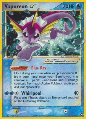Vaporeon Star, EX Power Keepers