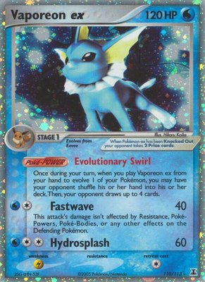 Vaporeon ex, EX Delta Species