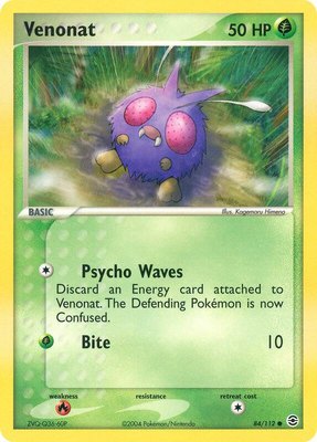 Venonat, EX FireRed & LeafGreen