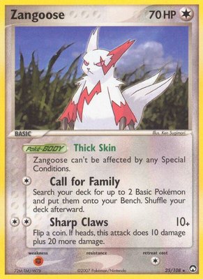 Zangoose, EX Power Keepers