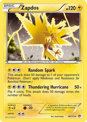 Zapdos, Legendary Treasures