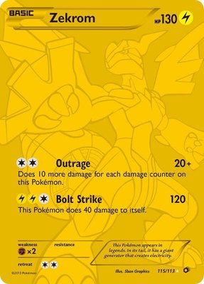 Zekrom (115 Full Art Secret Rare), Legendary Treasures