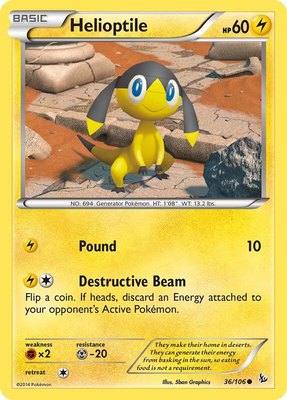 Helioptile, XY - Flashfire