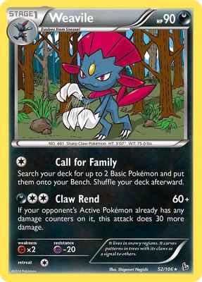 Weavile, XY - Flashfire