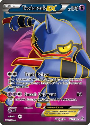 Toxicroak EX (102 Full Art), XY - Flashfire
