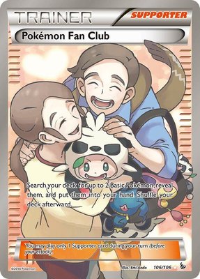 Pokemon Fan Club (106 Full Art), XY - Flashfire