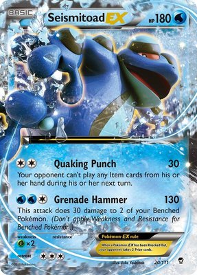 Seismitoad EX, XY - Furious Fists