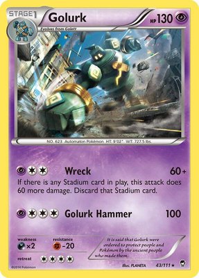 Golurk, XY - Furious Fists