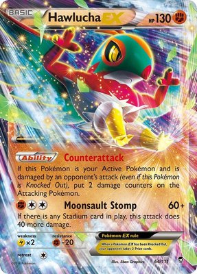 Hawlucha EX, XY - Furious Fists