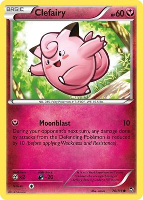 Clefairy (70), XY - Furious Fists