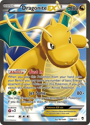 Dragonite EX (108 Full Art), XY - Furious Fists