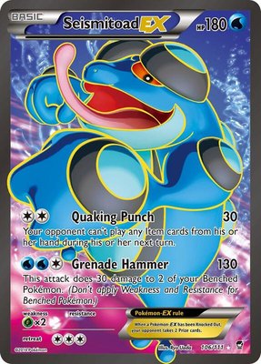 Seismitoad EX (106 Full Art), XY - Furious Fists