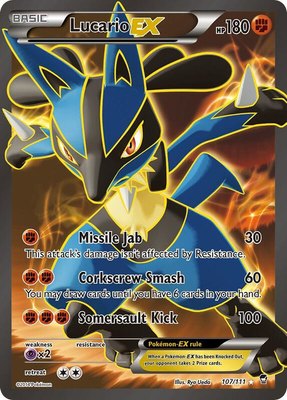 Lucario EX (107 Full Art), XY - Furious Fists