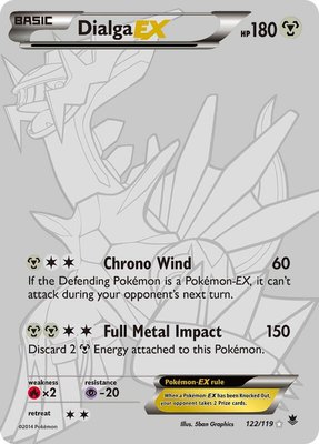Dialga EX (122 Secret Rare), XY - Phantom Forces