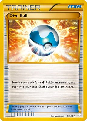 Dive Ball (161 Secret Rare), XY - Primal Clash