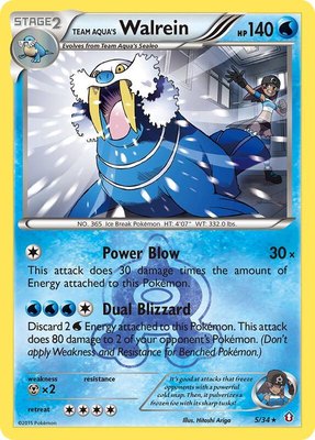Team Aqua's Walrein, Double Crisis