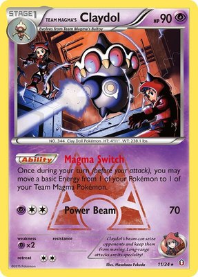 Team Magma's Claydol, Double Crisis