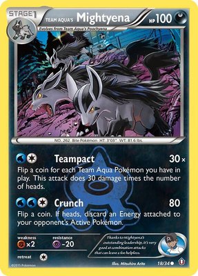 Team Aqua's Mightyena, Double Crisis