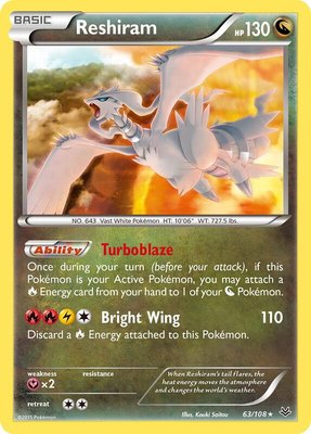 Reshiram, XY - Roaring Skies