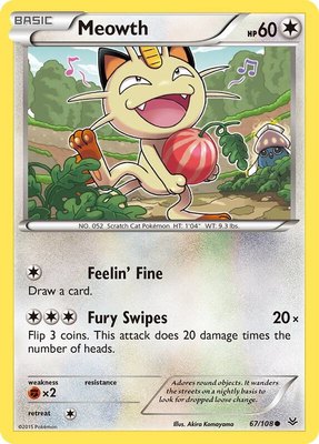 Meowth, XY - Roaring Skies