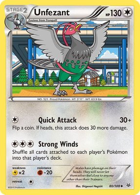 Unfezant (80), XY - Roaring Skies