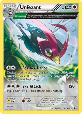 Unfezant (81 Delta), XY - Roaring Skies