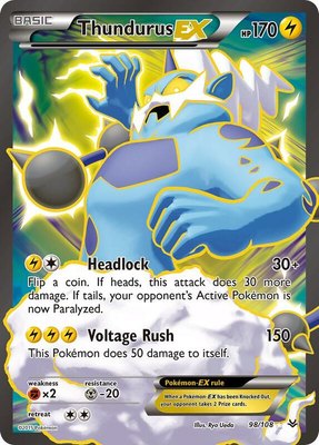 Thundurus EX (98 Full Art), XY - Roaring Skies