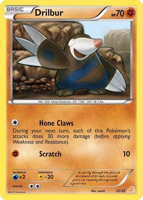 Drilbur (#25), BW Trainer Kit: Excadrill & Zoroark