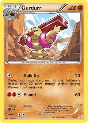 Gurdurr, BW Trainer Kit: Excadrill & Zoroark