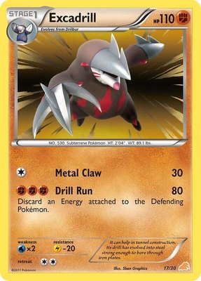 Excadrill (#17 Non-Holo), BW Trainer Kit: Excadrill & Zoroark