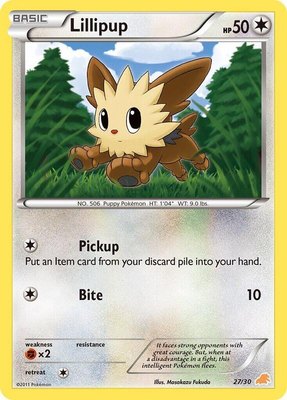 Lillipup (#27), BW Trainer Kit: Excadrill & Zoroark