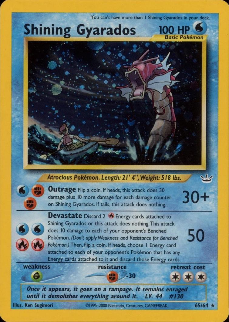 Shining Gyarados [Double Holo Error], Neo Revelation