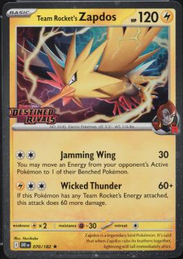 Team Rocket's Zapdos [Stamped], Destined Rivals