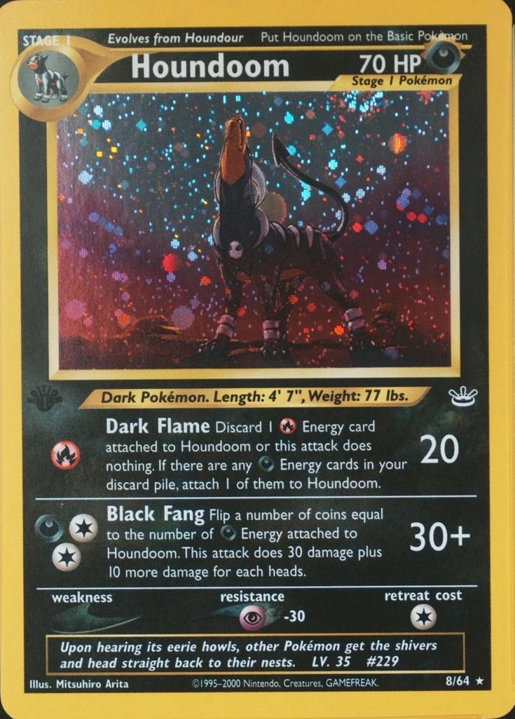 Houndoom [1st Edition Double Holo Error], Neo Revelation